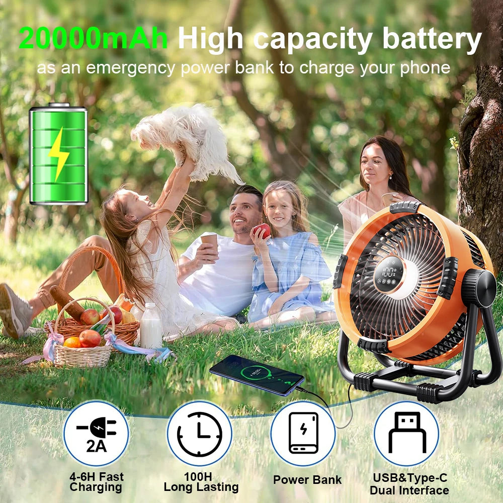 CoolMist 20000mAh Camping Fan